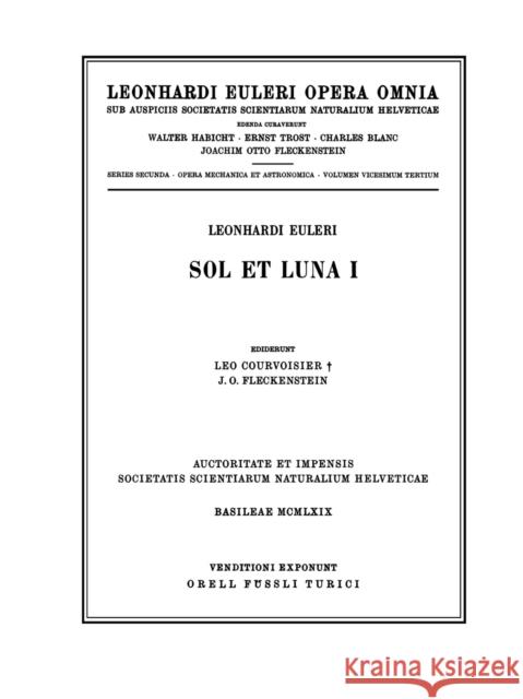 Sol Et Luna I Fleckenstein, Otto 9783764314538 Birkhauser - książka