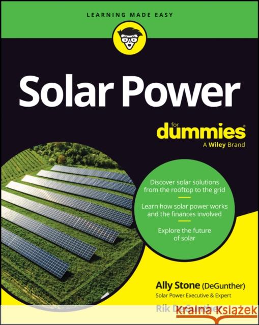 Solar Power for Dummies Rik DeGunther 9781394382798 For Dummies - książka