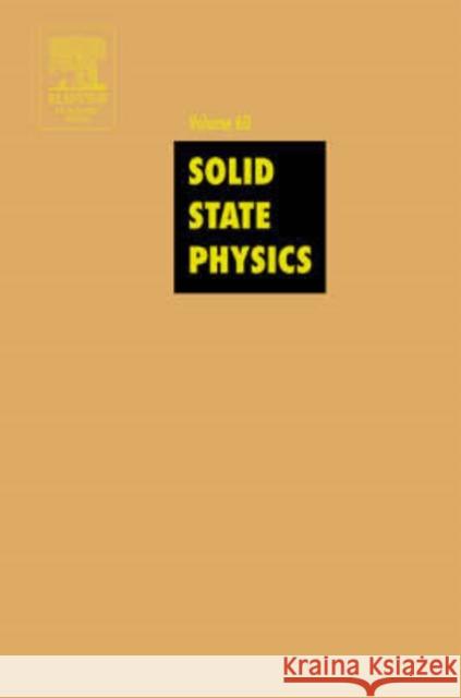 Solid State Physics: Volume 60 Ehrenreich, Henry 9780126077605 Academic Press - książka