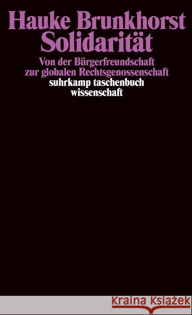 Solidarität Brunkhorst, Hauke 9783518291603 Suhrkamp - książka