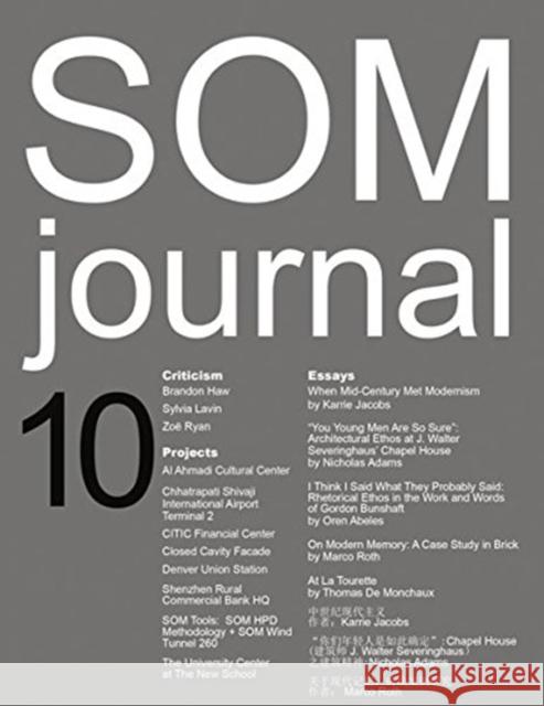 SOM Journal 10 De Monchaux, Thomas 9783775743037 Hatje Cantz - książka