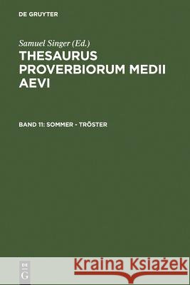 Sommer - Tröster Samuel Singer 9783110169515 Walter de Gruyter - książka
