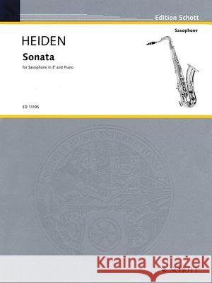 Sonata: For Alto Saxophone & Piano Bernhard Heiden 9781495016561 Schott - książka
