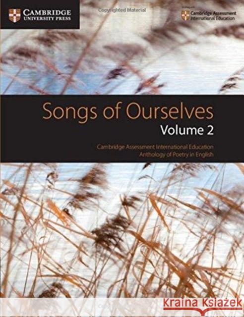 Songs of Ourselves, Volume 2: Cambridge Assessment International Education Anthology of Poetry in English Wilmer, Mary 9781108462280 Cambridge University Press - książka