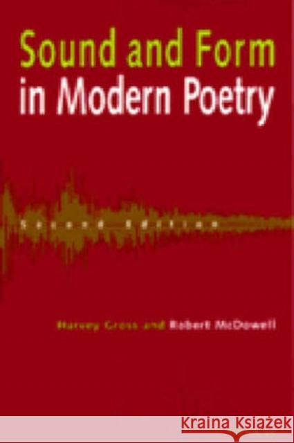 Sound and Form in Modern Poetry: Second Edition Gross, Harvey 9780472065172 University of Michigan Press - książka