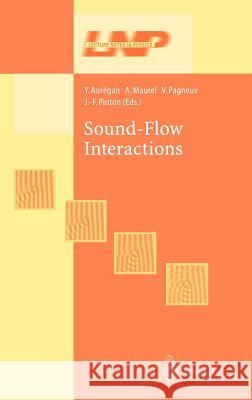 Sound-Flow Interactions Y. Auregan A. Maurel V. Pagneux 9783540433323 Springer - książka