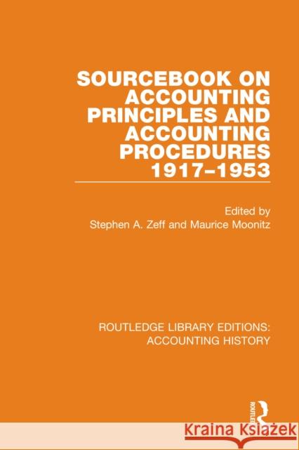 Sourcebook on Accounting Principles and Accounting Procedures, 1917-1953  9780367496852 Routledge - książka