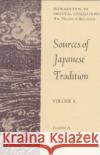 Sources of Japanese Tradition: 1600 to 2000 Bary, Wm Theodore de 9780231086059 Columbia University Press