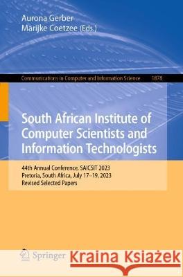 South African Institute of Computer Scientists and Information Technologists  9783031396519 Springer Nature Switzerland - książka