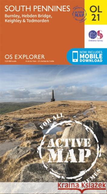 South Pennines, Burnley, Hebden Bridge, Keighley & Todmorden Ordnance Survey 9780319469392 Ordnance Survey - książka