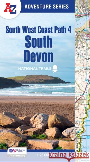 South West Coast Path 4 – South Devon: With Ordnance Survey Mapping A-Z Maps 9780008707644 HarperCollins Publishers - książka