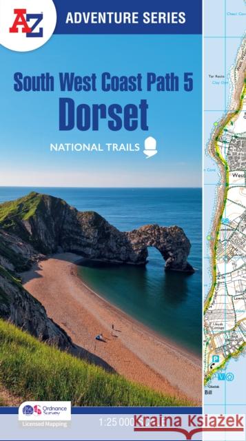 South West Coast Path 5 – Dorset: With Ordnance Survey Mapping A-Z Maps 9780008707668 HarperCollins Publishers - książka