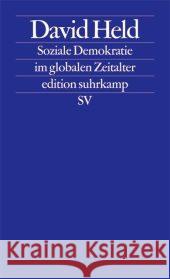 Soziale Demokratie im globalen Zeitalter Held, David 9783518125045 Suhrkamp - książka