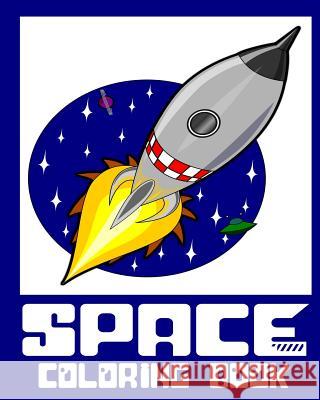Space Coloring Book - 25 Designs to Color in - Colouring Book: Only one design per page Color, Captain 9781544707822 Createspace Independent Publishing Platform - książka
