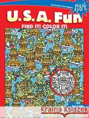 Spark U.S.A. Fun Find it! Color it! Diana Zourelias 9780486818931 Dover Publications - książka