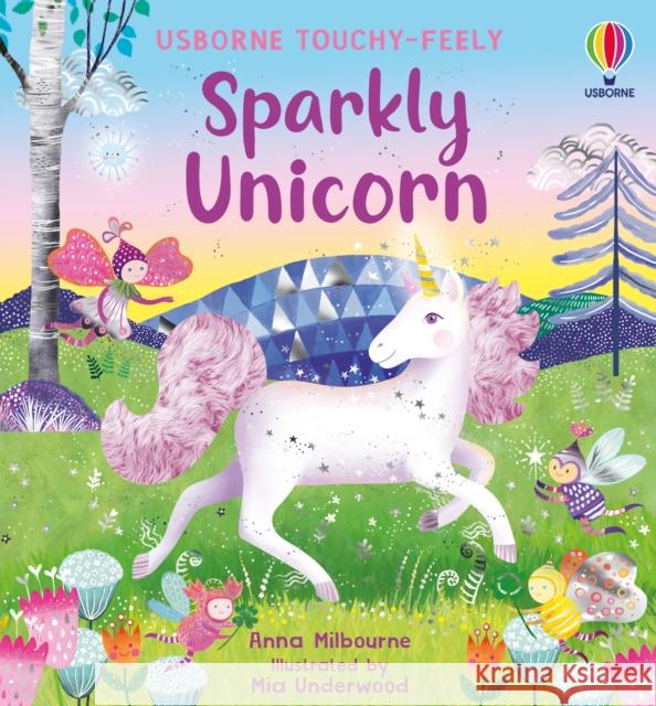 Sparkly Touchy-Feely Unicorn Anna Milbourne 9781805079705 Usborne Publishing Ltd - książka