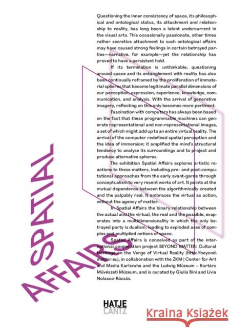 Spatial Affairs Giulia Bini 9783775750844 Hatje Cantz - książka
