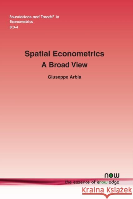 Spatial Econometrics: A Broad View Giuseppe Arbia 9781680831726 Now Publishers - książka