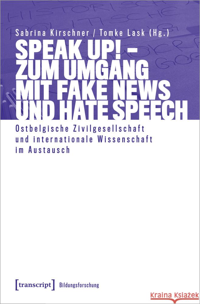 Speak Up! - Zum Umgang mit Fake News und Hate Speech  9783837667691 transcript Verlag - książka