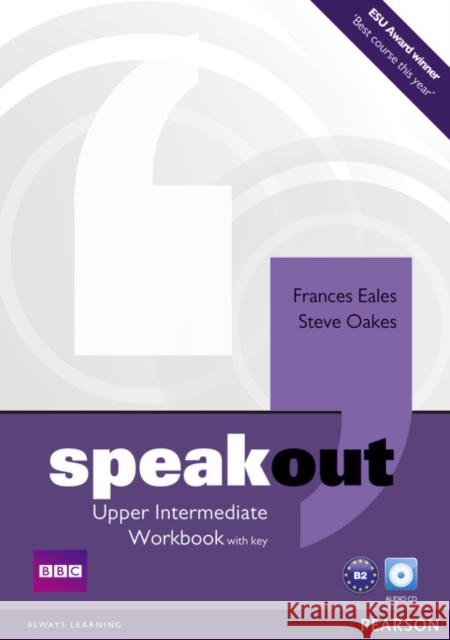 Speakout Upper Intermediate Workbook with Key and Audio CD Pack Eales Frances Oakes Steve 9781408259559  - książka