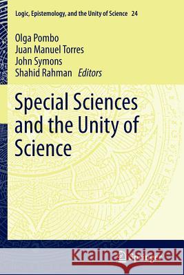 Special Sciences and the Unity of Science Olga Pombo Juan Manuel Torres John Symons 9789400792135 Springer - książka