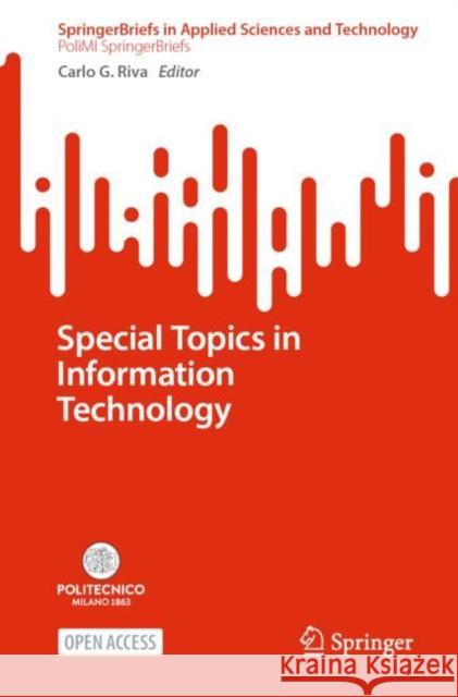 Special Topics in Information Technology Carlo G. Riva 9783031153730 Springer - książka