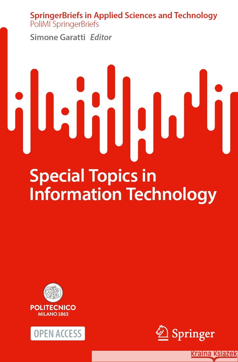 Special Topics in Information Technology Simone Garatti 9783031802676 Springer - książka