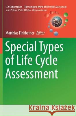 Special Types of Life Cycle Assessment  9789402413939 Springer - książka