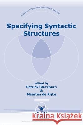 Specifying Syntactic Structures Blackburn, P 9781575860848 John Wiley & Sons - książka