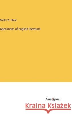 Specimens of english literature Walter W Skeat   9783382136697 Anatiposi Verlag - książka