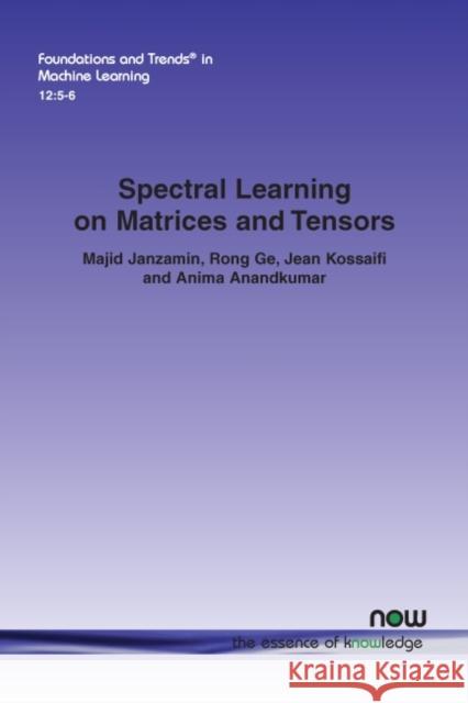 Spectral Learning on Matrices and Tensors Majid Janzamin Rong Ge Jean Kossaifi 9781680836400 Now Publishers - książka