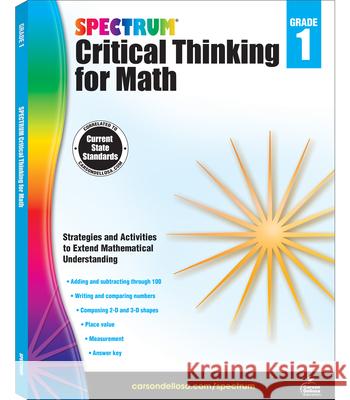 Spectrum Critical Thinking for Math, Grade 1 Spectrum 9781483835488 Spectrum - książka