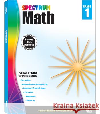 Spectrum Math Workbook, Grade 1 Spectrum 9781483808697 Spectrum - książka
