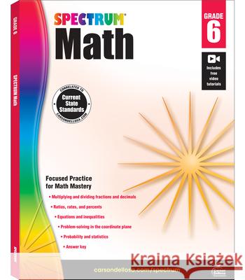 Spectrum Math Workbook, Grade 6 Spectrum 9781483808741 Spectrum - książka