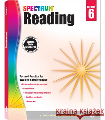 Spectrum Reading Workbook, Grade 6 Spectrum 9781483812199 Carson Dellosa - książka