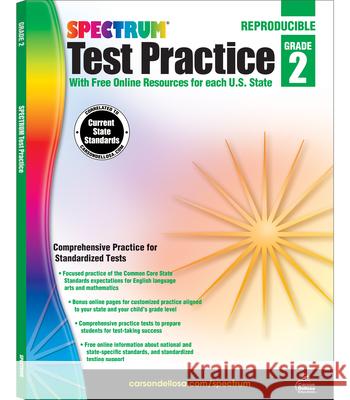 Spectrum Test Practice, Grade 2 Carson Spectrum 9781620575949 Carson Spectrum - książka