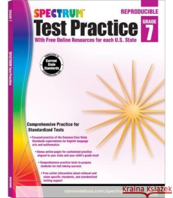 Spectrum Test Practice, Grade 7 Spectrum                                 Carson-Dellosa Publishing 9781620575994 Carson Dellosa - książka