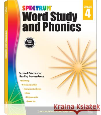 Spectrum Word Study and Phonics, Grade 4 Spectrum 9781483811857 Spectrum - książka
