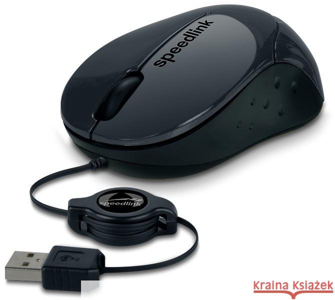 SPEEDLINK BEENIE Mobile Mouse - Wired USB, black  4027301208412 Zeitfracht Elektronik - książka