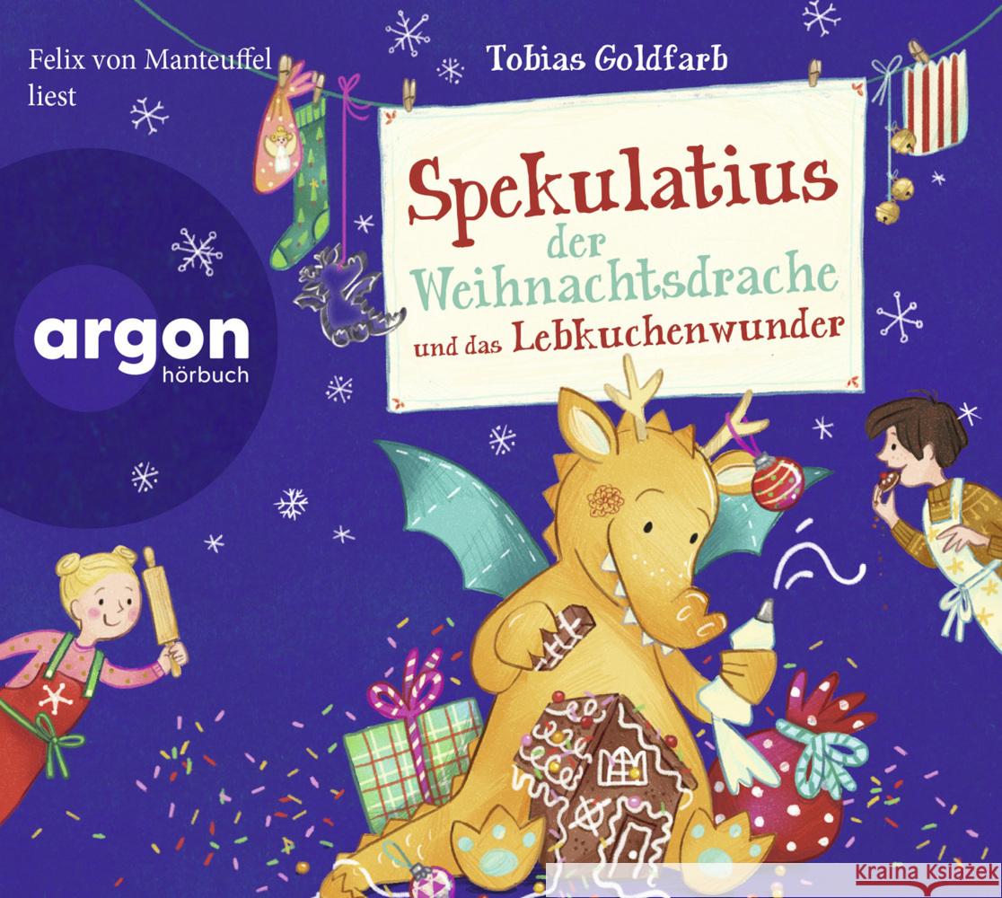 Spekulatius der Weihnachtsdrache und das Lebkuchenwunder, 2 Audio-CD Goldfarb, Tobias 9783839843055 Argon Verlag - książka