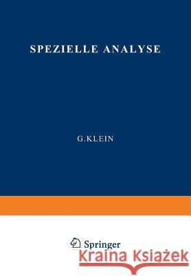 Spezielle Analyse M. K. Bergmann R. Brieger M. Eisler 9783709152690 Springer - książka