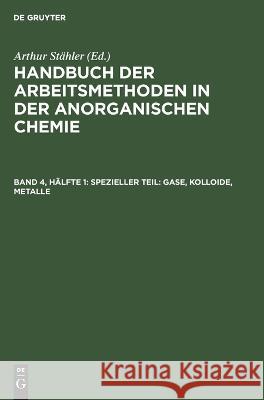 Spezieller Teil: Gase, Kolloide, Metalle  9783112681855 De Gruyter (JL) - książka