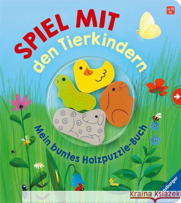 Spiel mit den Tierkindern! Mein buntes Holzpuzzle-Buch Penners, Bernd 9783473416851 Ravensburger Verlag - książka