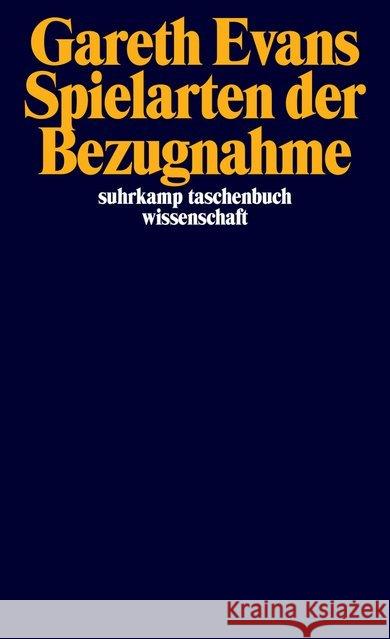 Spielarten der Bezugnahme Evans, Gareth 9783518298138 Suhrkamp - książka