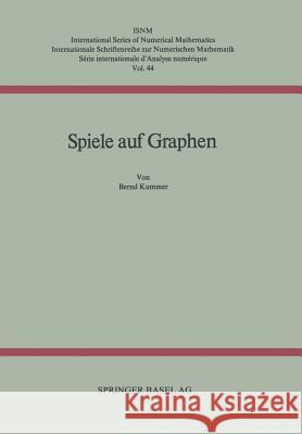 Spiele Auf Graphen Kummer 9783034854825 Birkhauser - książka