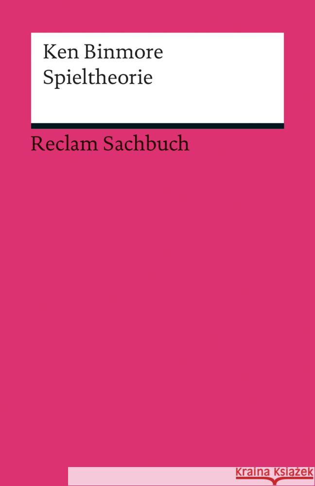 Spieltheorie Binmore, Ken 9783150185902 Reclam, Ditzingen - książka