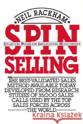 Spin Selling Neil Rackham Neil Rackham Rackham 9780070511132 McGraw-Hill Companies - książka