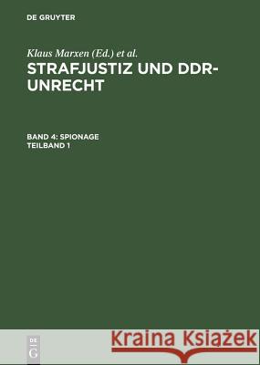 Spionage Marxen, Klaus 9783899490800 De Gruyter - książka