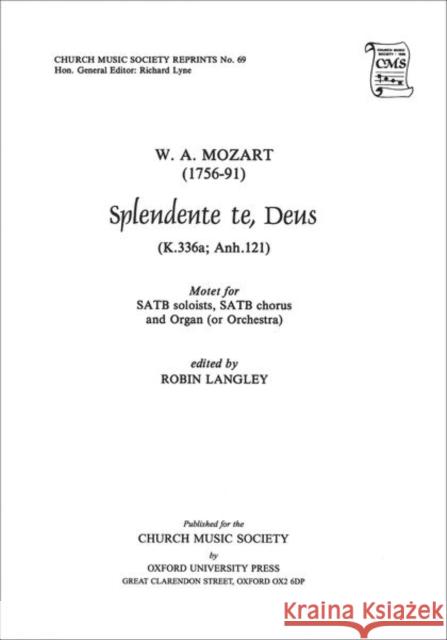 Splendente te, Deus  9780193953338 Oxford University Press - książka