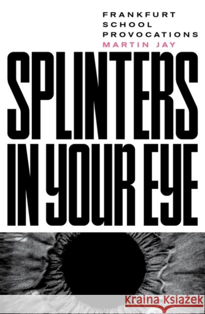 Splinters in Your Eye: Frankfurt School Provocations Martin Jay 9781788736015 Verso Books - książka